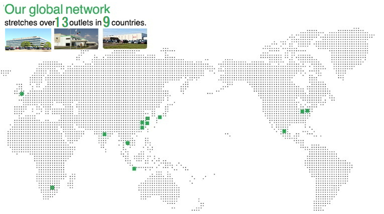 Our global network stretches over 11 outlets in 8 countries.